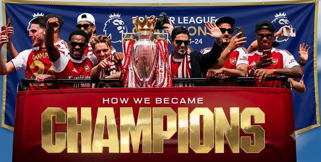 Arsenal title favourites 2026/27 celebration